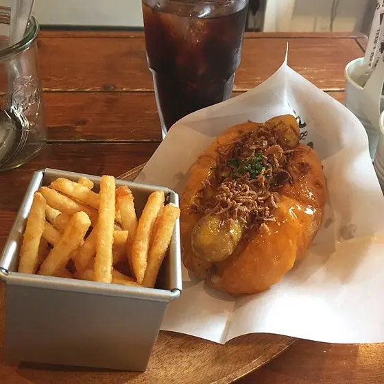 ⚫︎ホットドック＋ポテトドリンクセット ¥1250