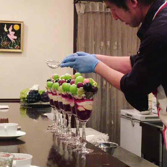 目の前で作ってくれます