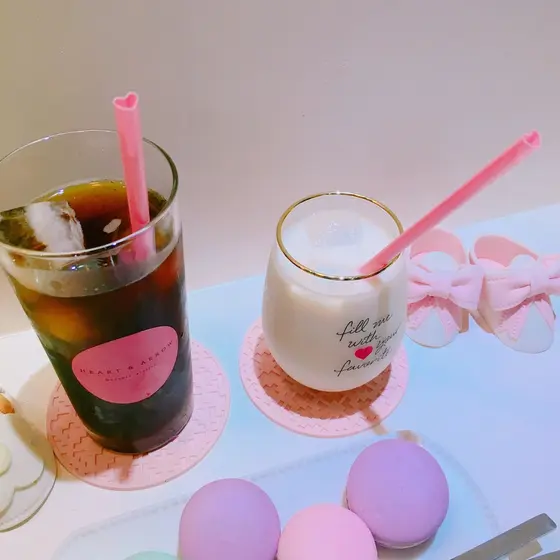 ストローまでハートでした♡♡