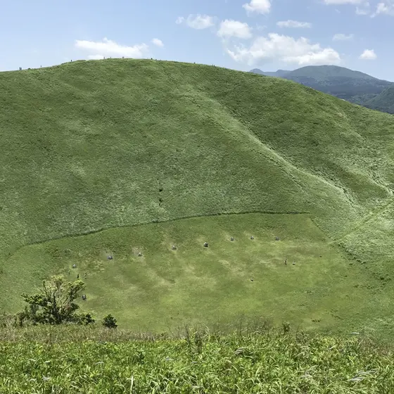 火口はアーチェリー場に