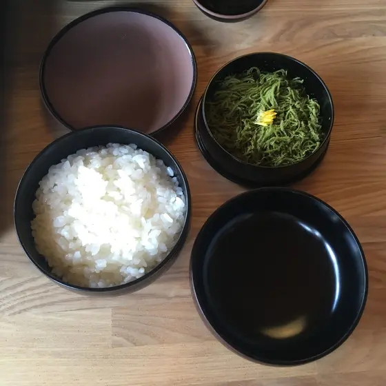 しゃりと抹茶の錦糸卵