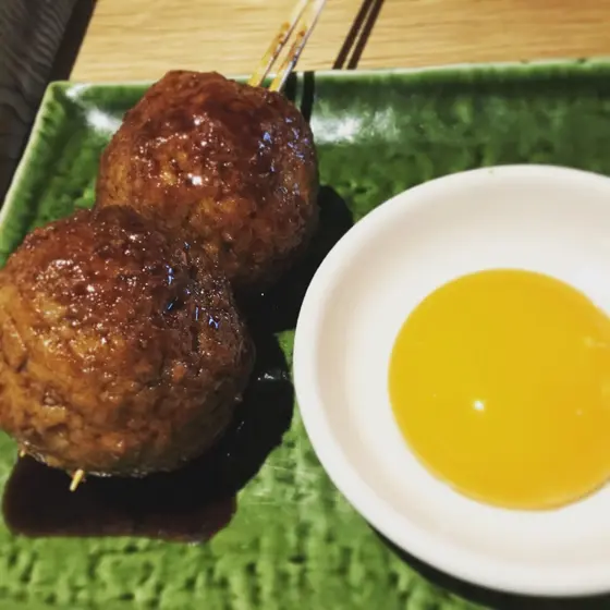 自慢の月見つくね