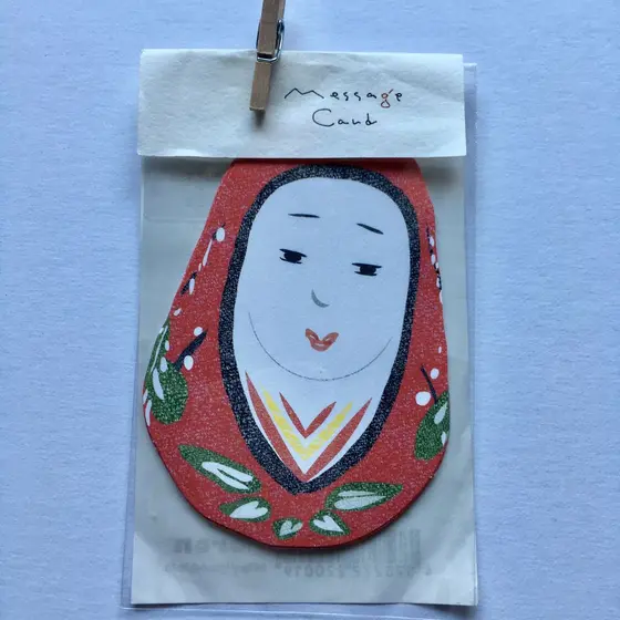 姫だるまのメッセージカード