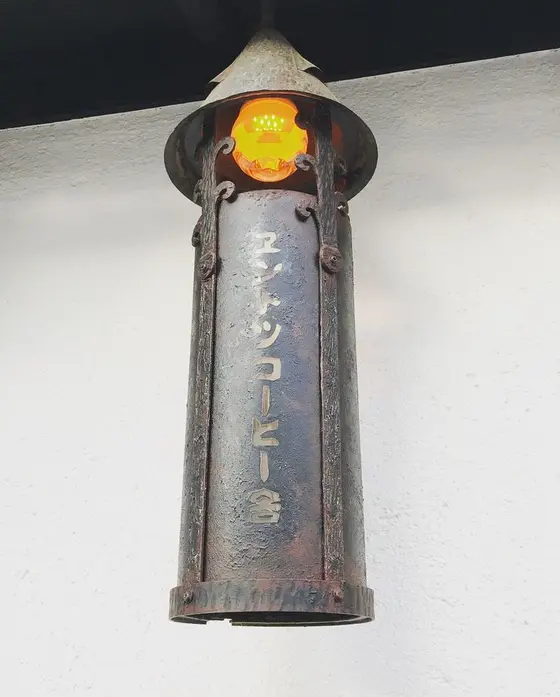 入口のかわいいランプ