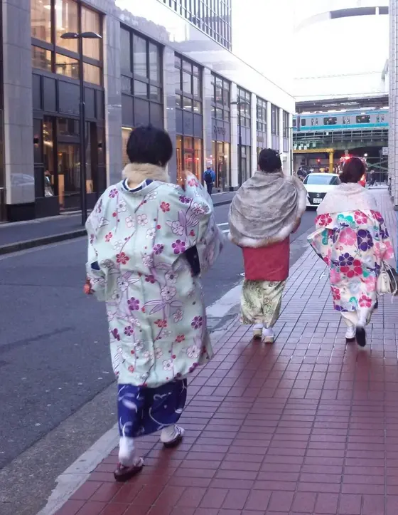 着物をきて街歩き♫