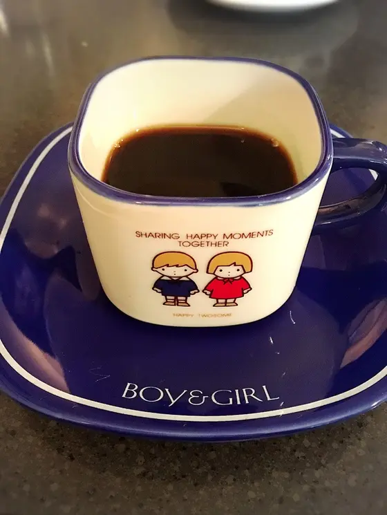 食後にはコーヒーと果物も頂けます