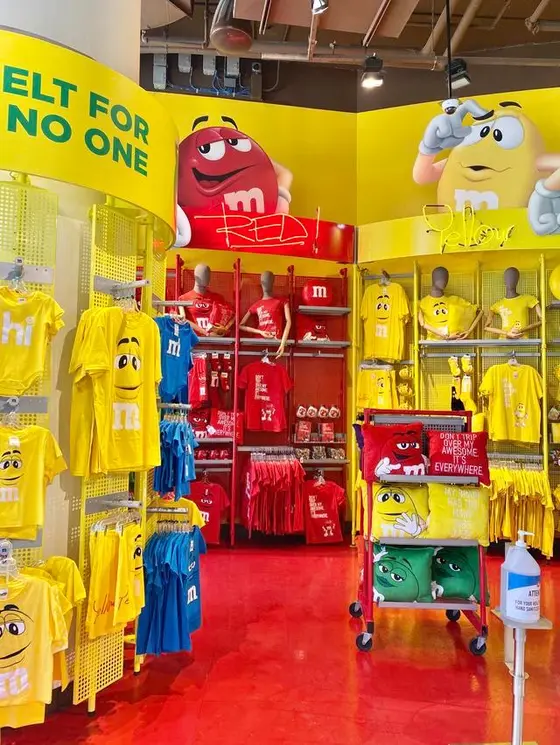 店内に広がる可愛いM&M’s ワールド！