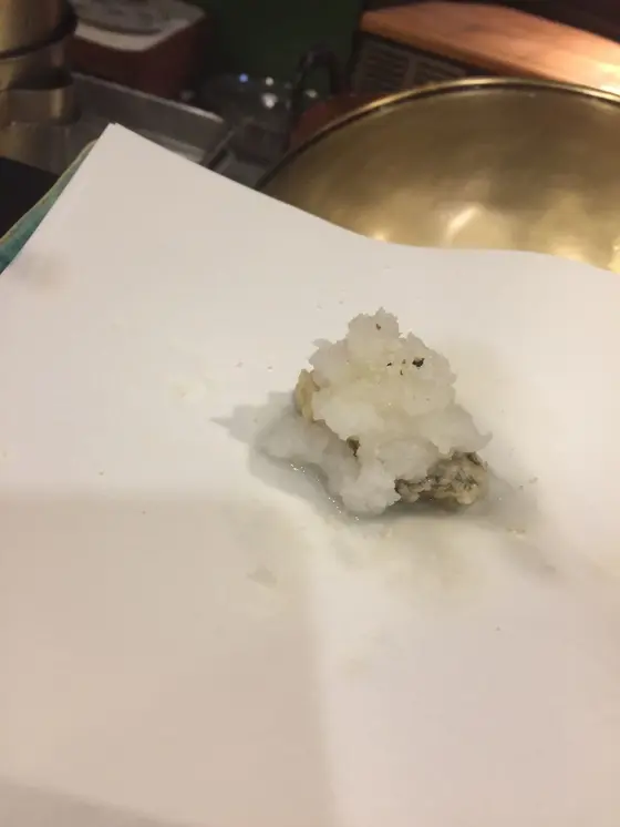 牡蠣の天麩羅あらおろしとトリュフ塩