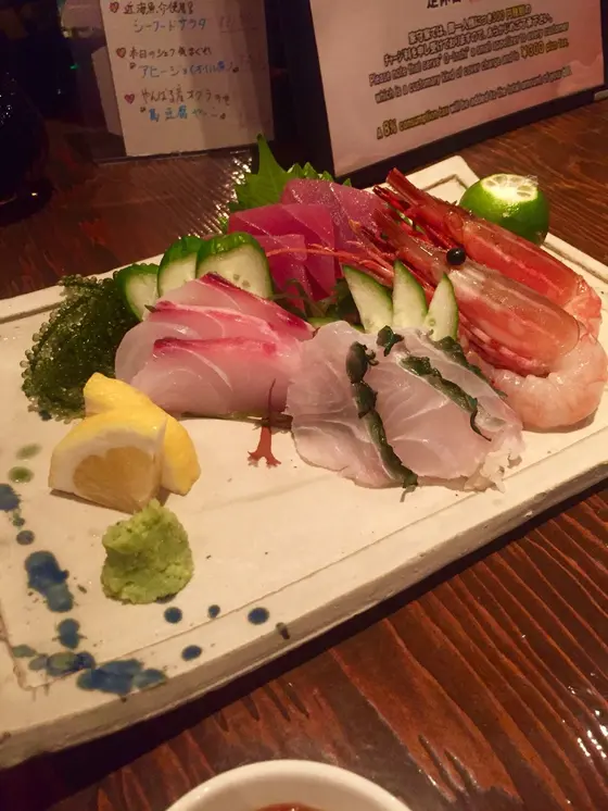 沖縄産の新鮮なお刺身🐠