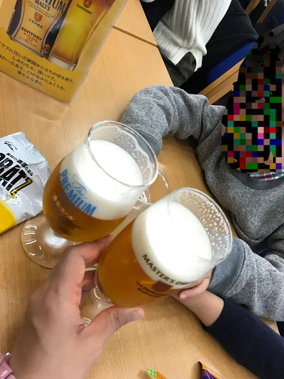 家族で乾杯‼︎