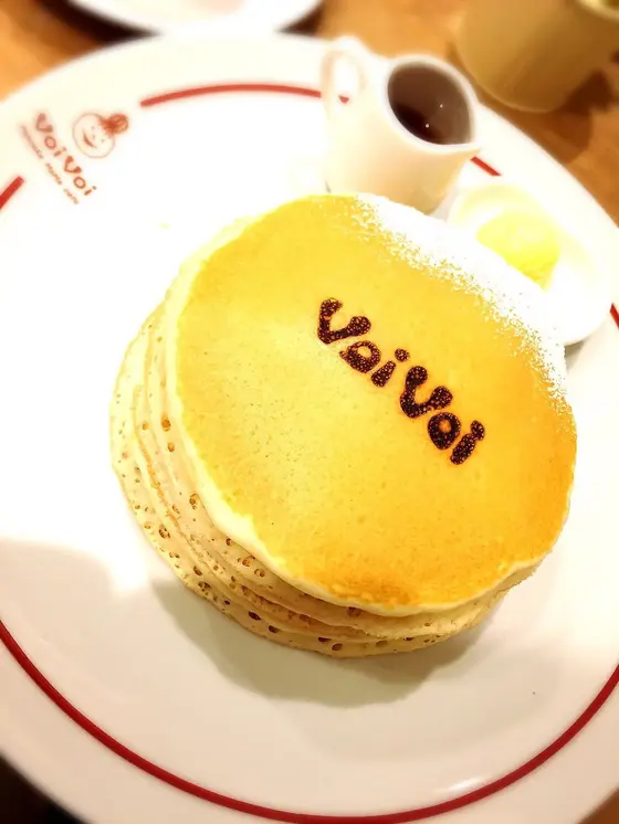 シンプルなパンケーキをチョイス🍴