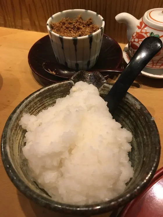 大根おろし、ふりかけ、ごはん