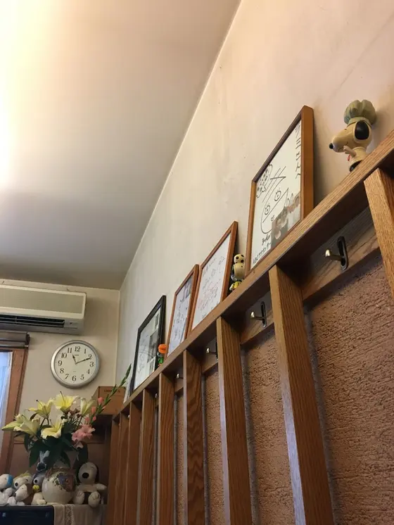 サインとスヌーピーがいっぱい。