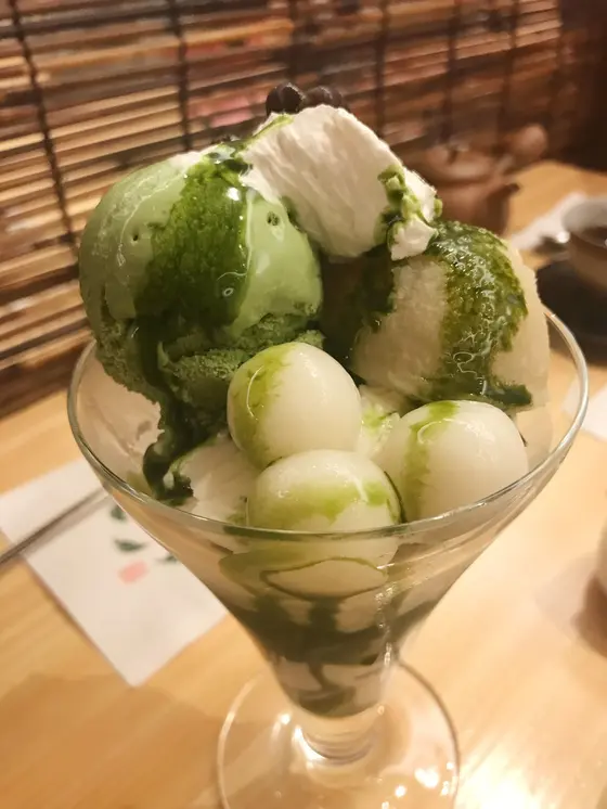 大人気の抹茶パフェを…♪