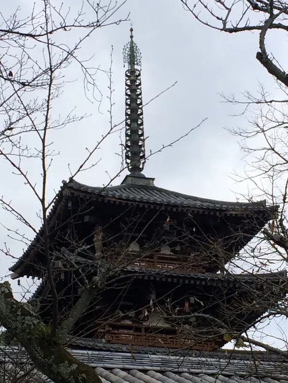 門の外から見た 五重塔