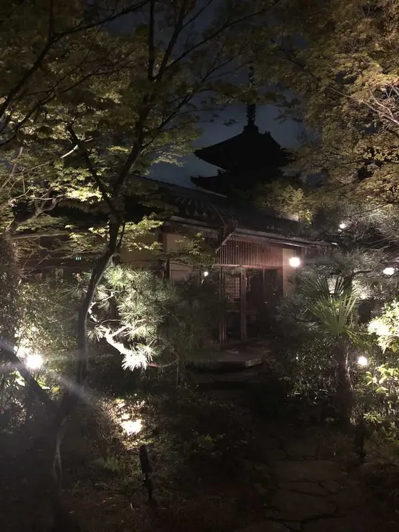 お庭からは八坂の塔が見えます！