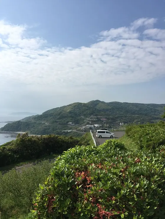 文学館からみえる出津集落