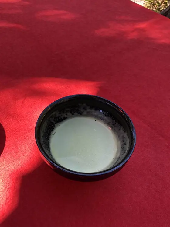 帰りに抹茶をいただきました。
