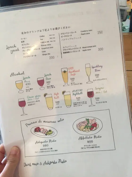 ドリンクメニュー