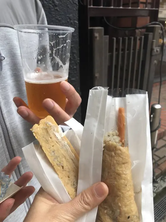 いなり棒としらす卵焼き