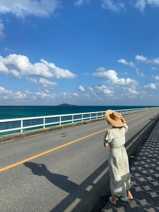 橋でお散歩