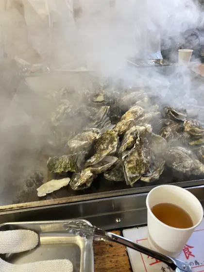 永遠に蒸牡蠣食べてた