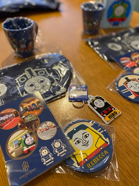 トーマスルームに宿泊するともらえるアメニティグッズ！