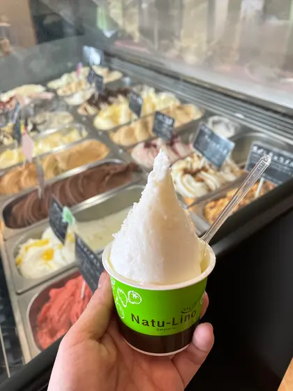 県産米「ひとめぼれ」を使ったお米ジェラート