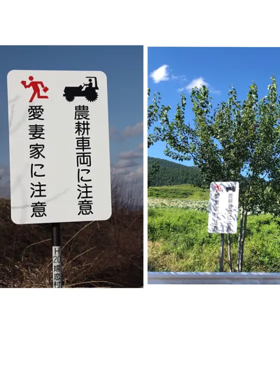 こんな標識もお茶目♪