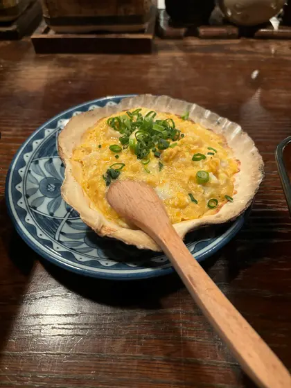 郷土料理の貝焼き味噌