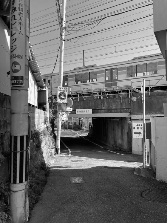 2つの電車がゆく街