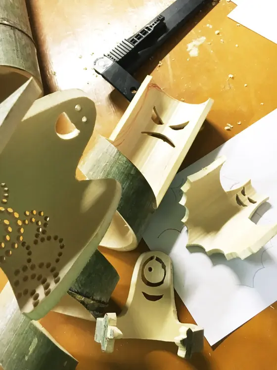 竹で素敵なおばけたち