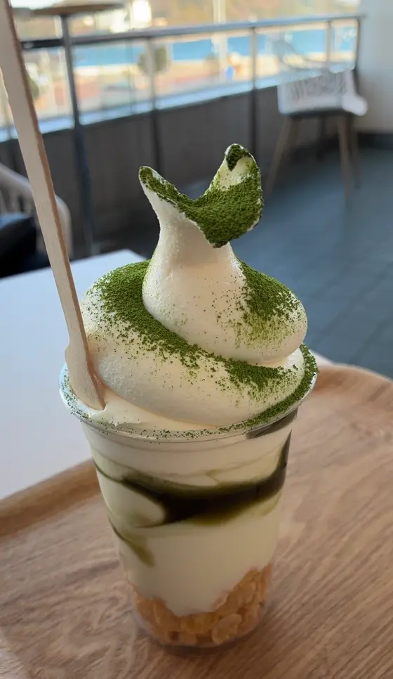 抹茶プリンソフト