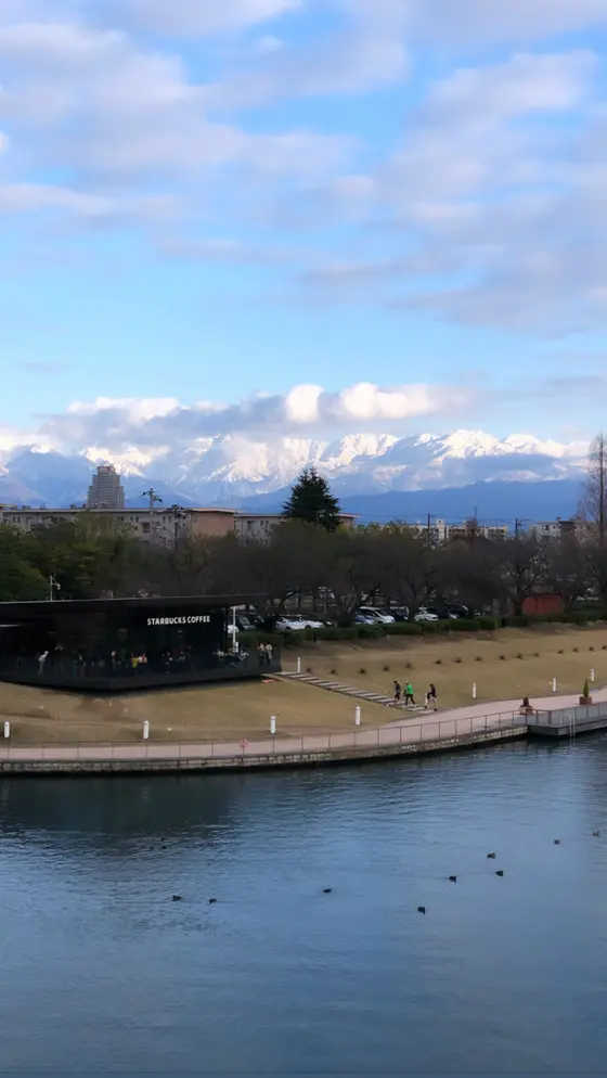 雪化粧した立山連峰❄️