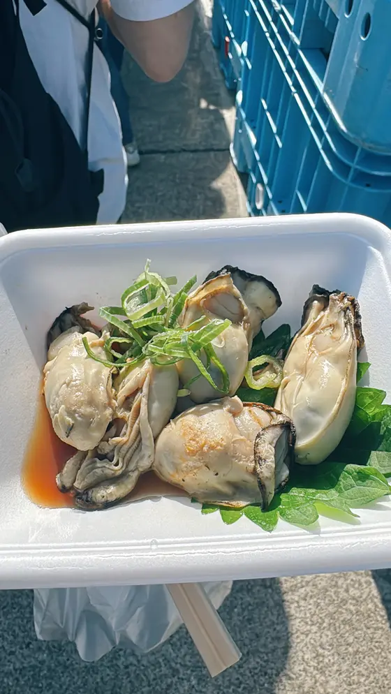 蒸し牡蠣
