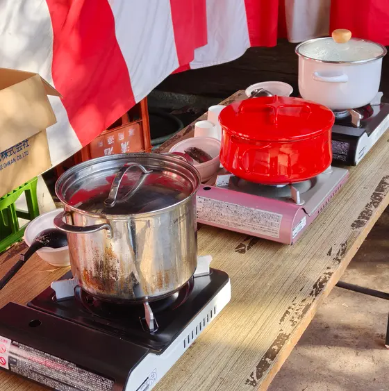 粕汁と甘酒の振る舞い