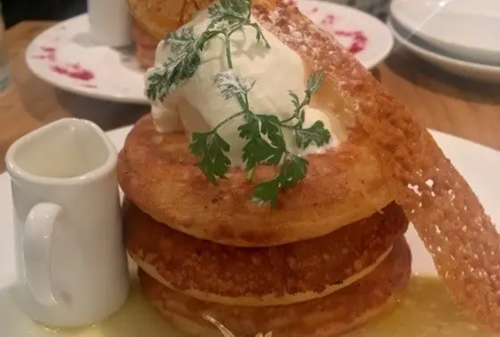 パンケーキはボリュームたっぷり