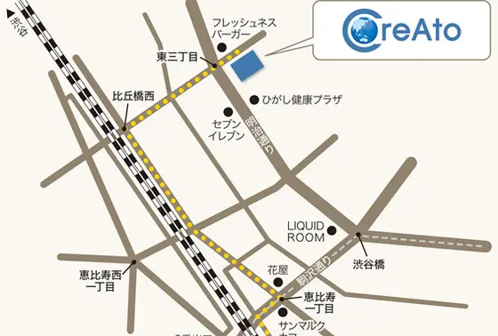 明治通りからちょっと入ったところ