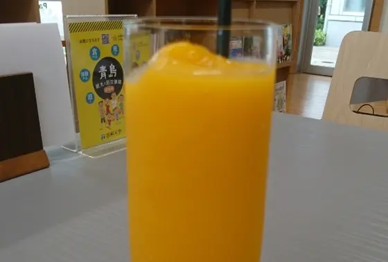 パラボラチョカフェの宮崎県産完熟マンゴースムージー