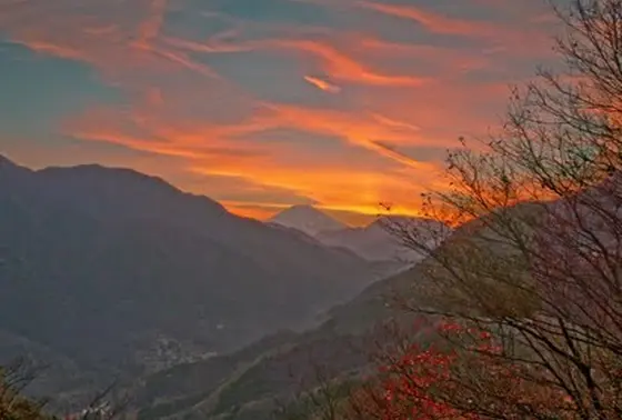 夕焼けの富士は感動もの!!