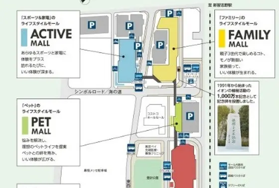 場所はファミリーモールの奥