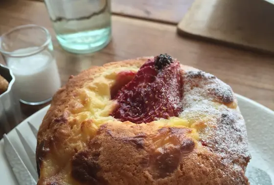 マフィンと一緒に