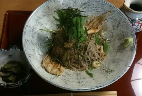 煮穴子ぶっかけ蕎麦