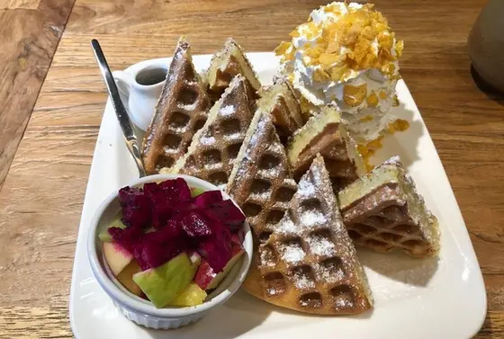 ホッとする　ワッフル　