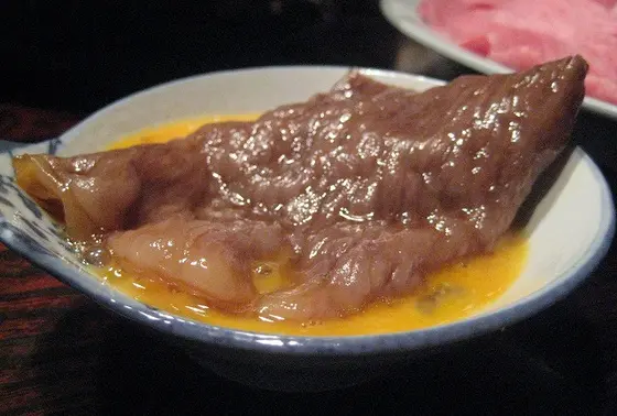 玉子につけて