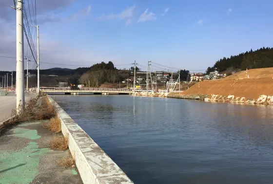 南三陸町の八幡川