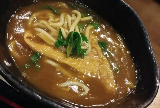 「甘揚のカレーうどん」