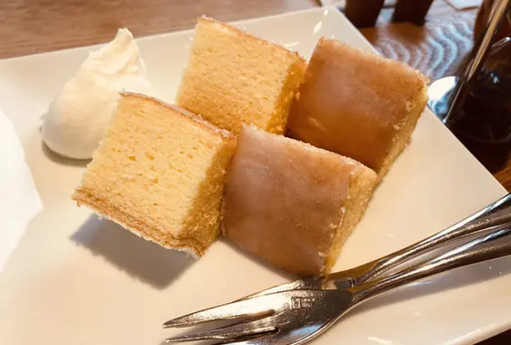 焼きたてのバームクーヘン