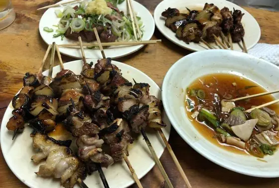 もつ焼きは絶品