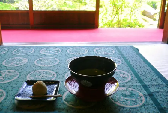 お疲れ様、お抹茶タイムです